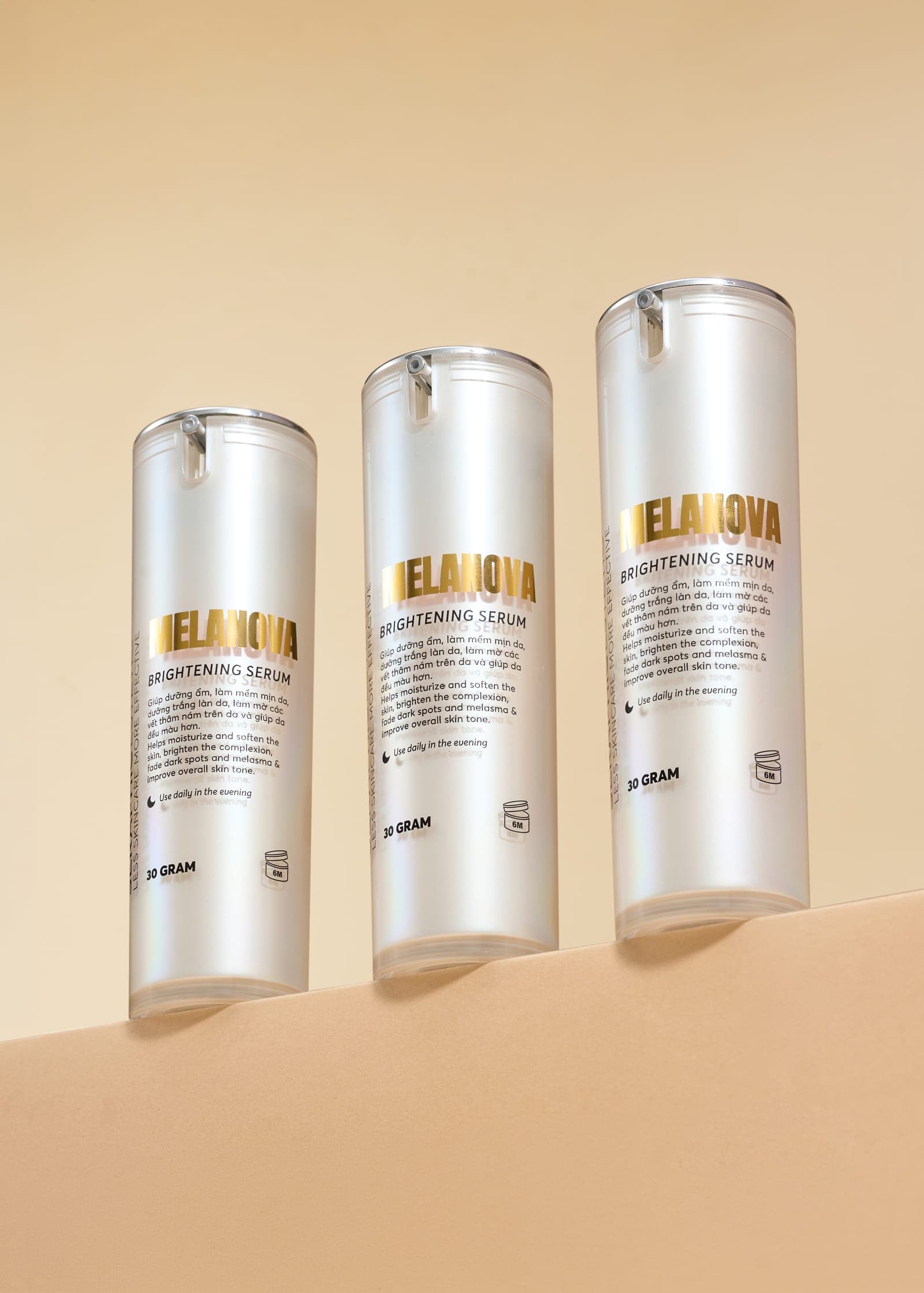 Ba chai Melanova Brightening Serum